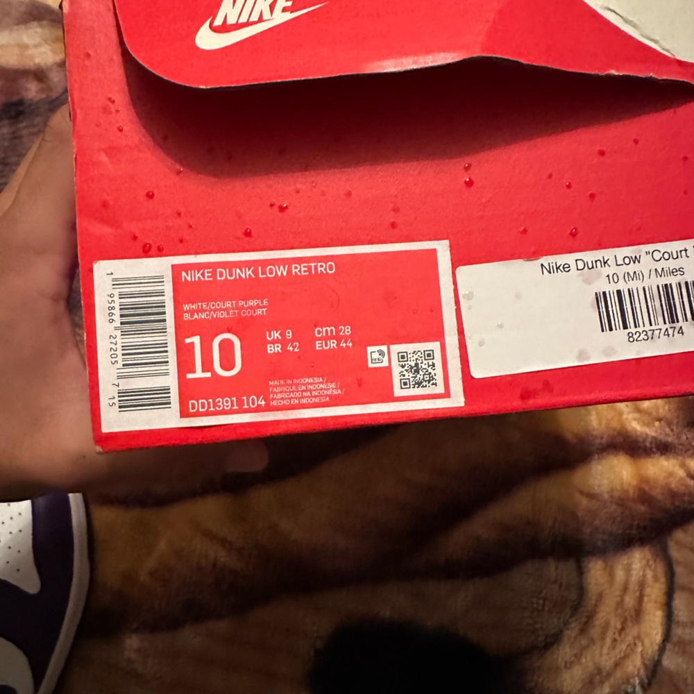 Court Purple dunks / Sz10 Men/ Great Condition / Worn once - Picture 5 of 6